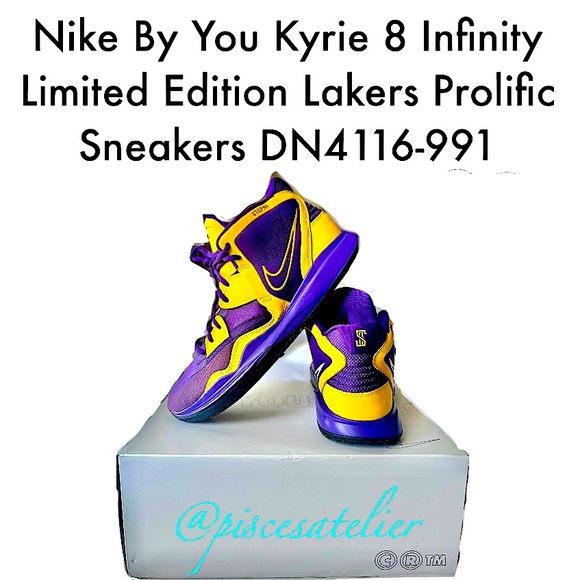 Nike By You Kyrie 8 Infinity Limited Edition Lakers Stepka Sneakers DN4116-991